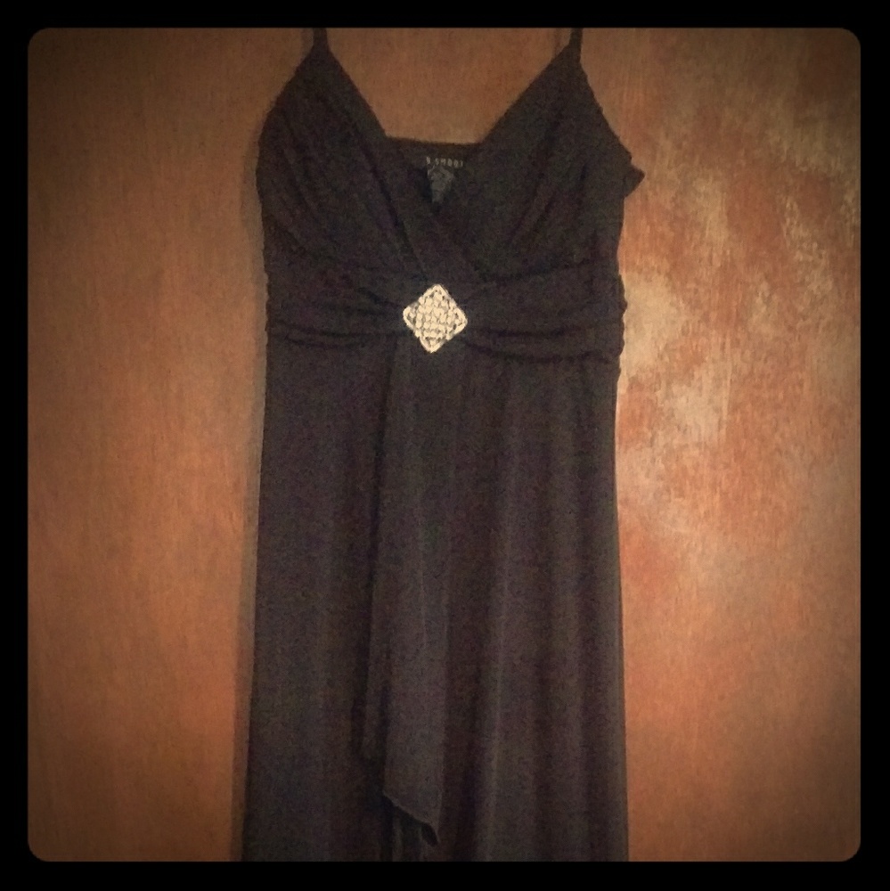 Full length black formal dress